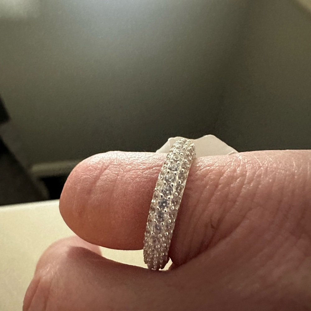 Silver eternity ring
